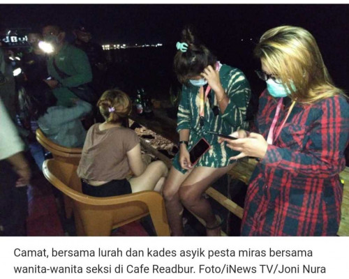 Camat, Lurah dan Kades Digrebek Saat Pesta Miras Bersama Wanita Seksi 