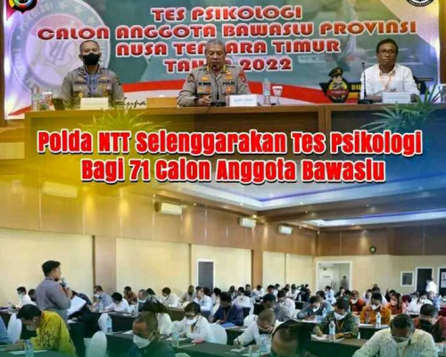 Polda NTT Gelar Psiko Tes untuk 71 Calon Anggota Bawaslu