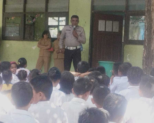 Satlantas Polres Kupang Gelar PSA di SD GMIT 1 Kupang Timur 