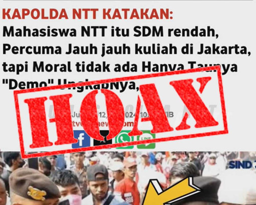 Polisi Tindak Tegas Berita Hoaks Pernyataan Kapolda NTT Terkait Demo Catar Akpol
