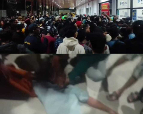 Ribuan Penumpang Berdesakan Beli Tiket di Pelabuhan Tenau Kupang, Seorang Wanita Pingsan 