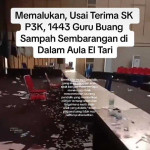 Eforia Berlebihan, 1443 Guru P3K Lingkup Pemprov NTT Buang Sampah di Aula El Tari 