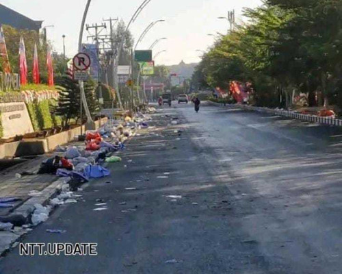 Sampah Berserakan Usai Luhut Binsar Pandjaitan Buka Kupang Exotic Run 2024