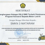 Konversi Motor Listrik PLN UIP Nusra dan SMKN 3 Mataram Dapat Penghargaan Kementerian ESDM