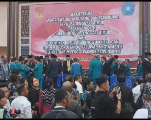 Bupati Kupang Yosef Lede dan Wabup Aurum Titu Eki Langsung Bekerja