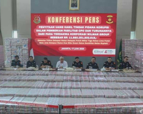 Kejagung RI Sita Uang Rp 11, 8 Triliun Milik Wilmar Group 