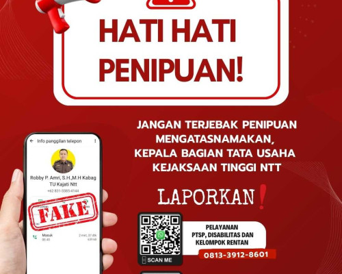 Nama Pejabat Kejati NTT Dicatut, Masyarakat Diminta Waspada