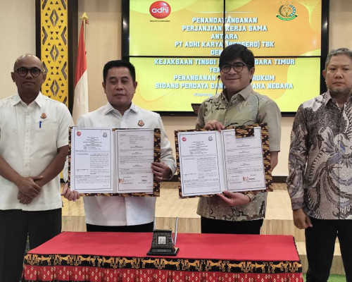 ‎Kejati NTT–PT Adhi Karya Teken PKS Pengawalan Proyek Strategis