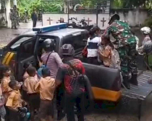 Aparat Gabungan TNI–Polri Amankan Situasi Usai Bentrokan Dua Desa di Adonara