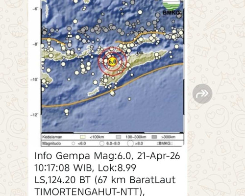 ‎BreakingNews..!!! Gempa M6,0 Guncang TTU, Warga Panik Berhamburan Keluar Kantor