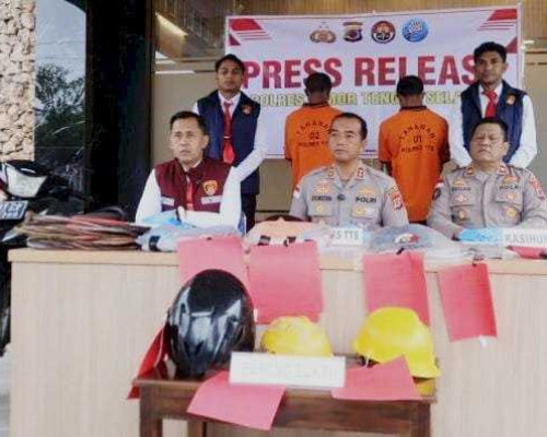 ‎Dua Pelaku Pencurian Kabel PLN Ditangkap Polisi