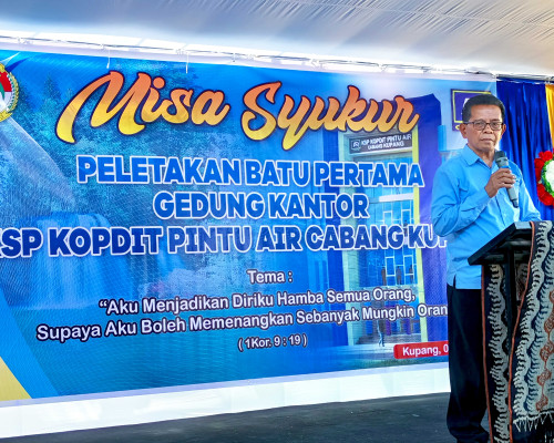 ‎Dibangun Tiga Lantai, Gedung Kantor Kopdit Pintu Air Cabang Kupang Rampung Tahun Depan
